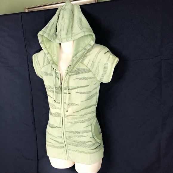 New-z Brand TigerStripes Embroidered Hoodie Vest - Picture 2 of 8